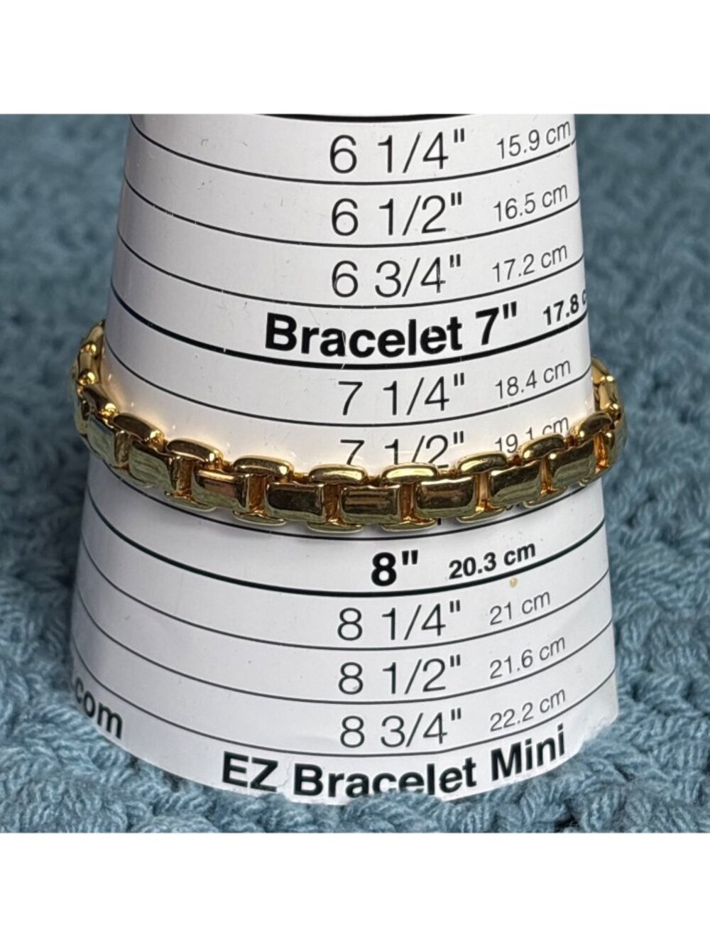 Vintage Goldtone Flat Chain Link Bracelet 7.75 inches Long